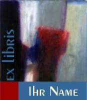 ex libris Komposition 05 rot-blau